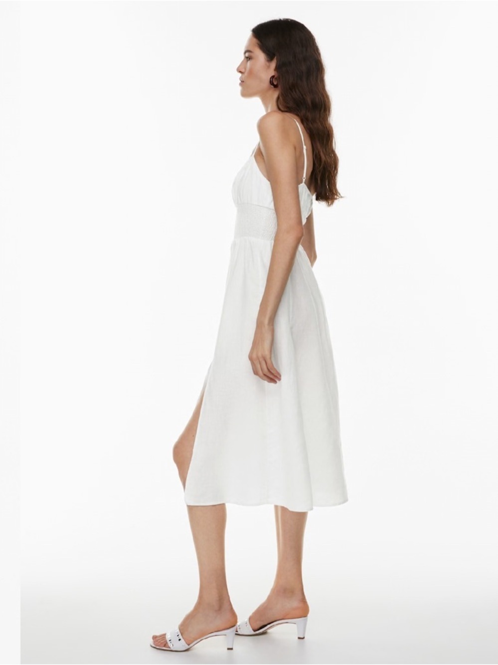 ARITZIA Wilfred Genoa Organic Linen Midi Dress Size Large - Picture 3 of 15